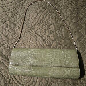 Ellen Tracy Faux Alligator clutch